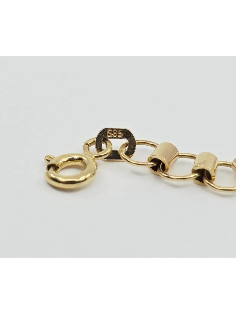 Unique 14K Karat Solid Yellow Gold Designer Baby Link ID Bracelet - 5.25